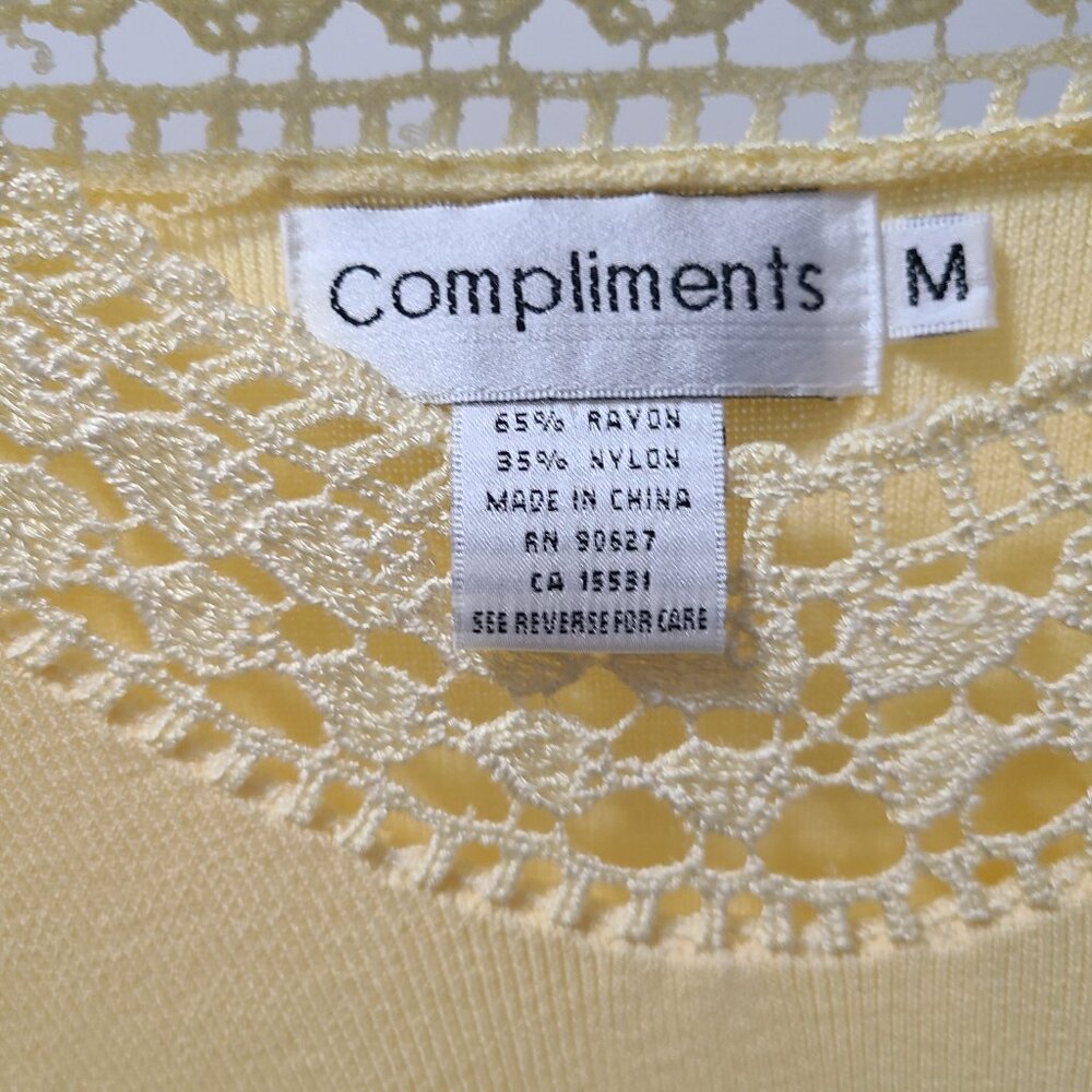 Compliments Yellow Blouse - Picture 3 of 3